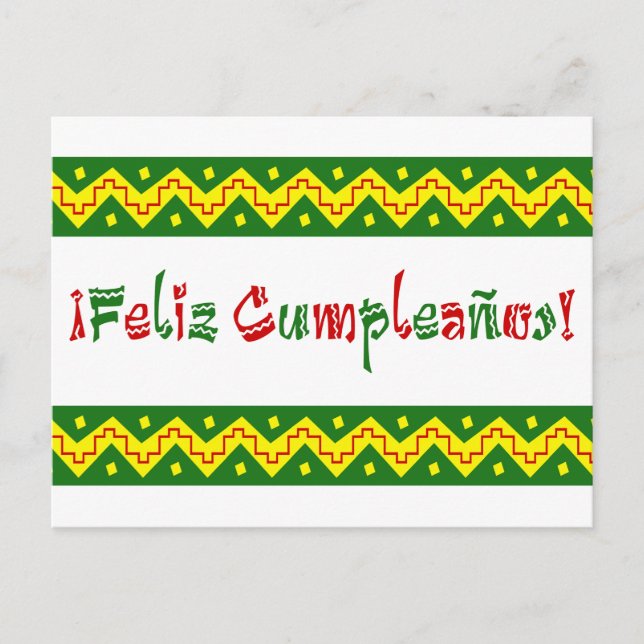 Carte Postale feliz cumpleanos arriba (Devant)