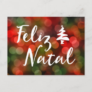 Carte Postale Feliz Natal bokeh