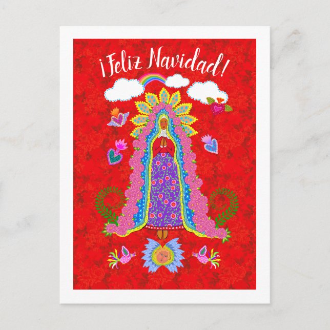 Carte Postale Feliz Navidad Lady de Guadalupe (Devant)