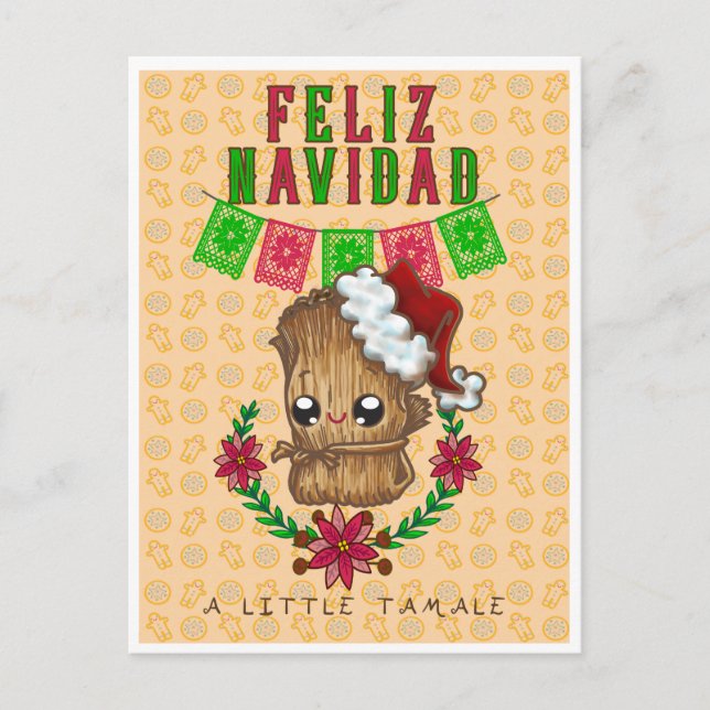 Carte Postale Feliz Navidad - Little Tamale (jaune) (Devant)