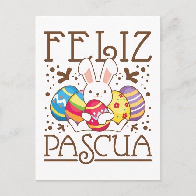 Carte Postale Feliz Pascua Bonne Pâques Espagnol (Devant)