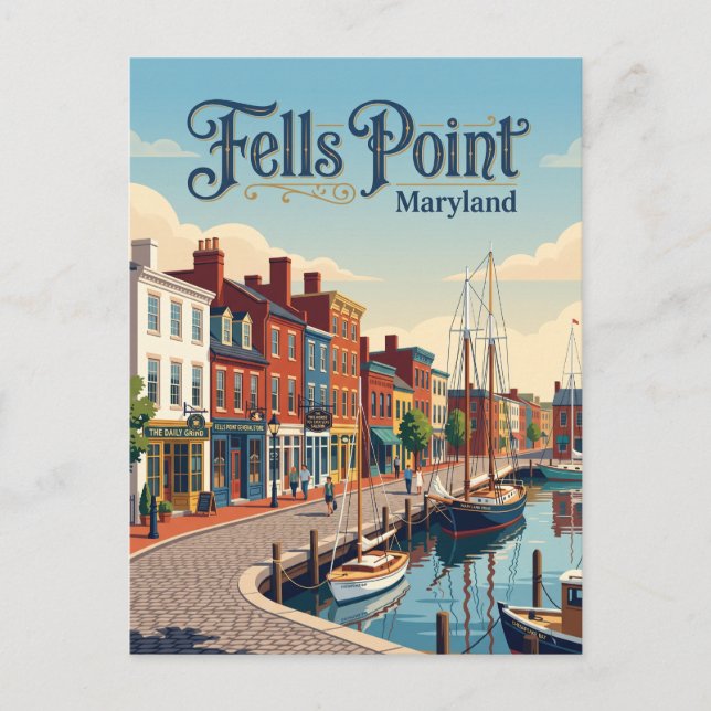 Carte Postale Fells Point Maryland (Devant)