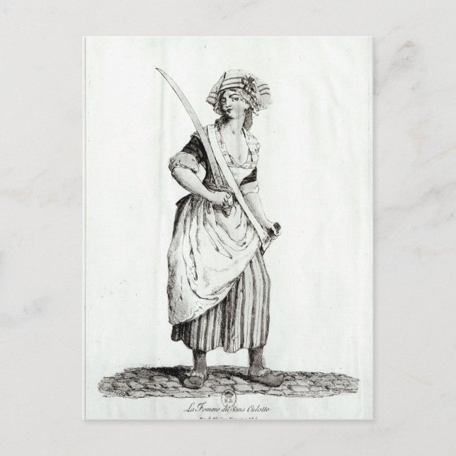 Carte Postale Female Sans-Culotte, 1792 (Devant)