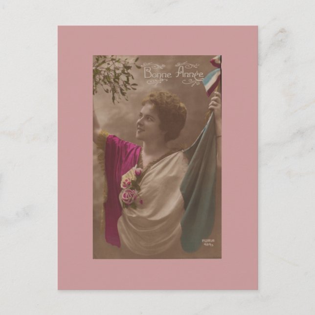 Carte postale féminine vintage (Devant)