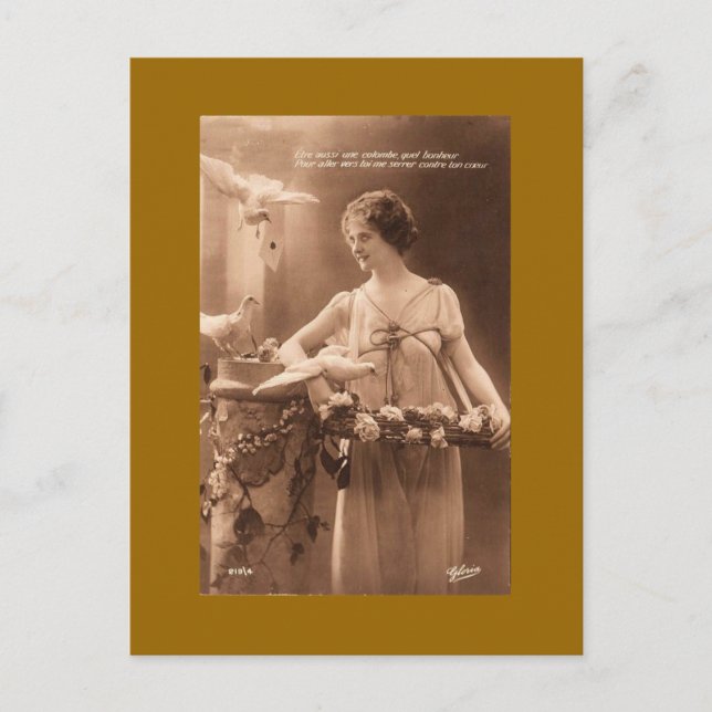 Carte postale féminine vintage (Devant)