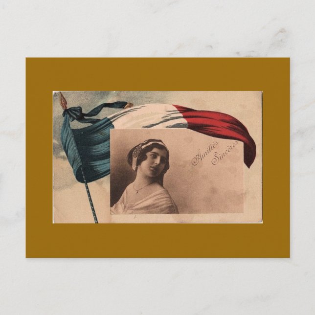 Carte postale féminine vintage (Devant)