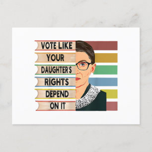 Carte Postale Feministe Ruth Bader Ginsburg RBG Citation Girl Wi