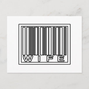 Carte Postale Femme à code barre