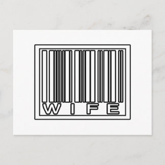 Carte Postale Femme à code barre