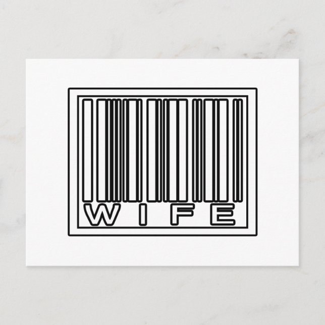 Carte Postale Femme à code barre (Devant)