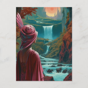 Carte Postale Femme à la cascade
