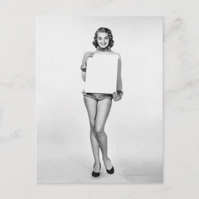 Carte Postale Femme à la fourrure (Devant)