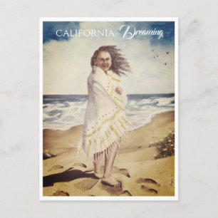 Carte Postale Femme À La Plage