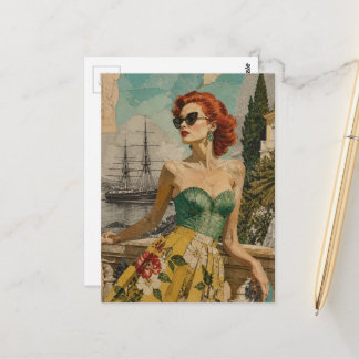 Carte Postale Femme à l'océan