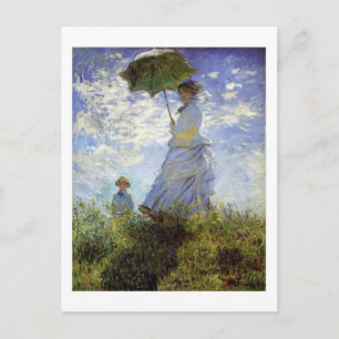 Carte postale Femme à l'ombrelle