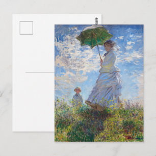 Carte Postale Femme à l'ombrelle Monet