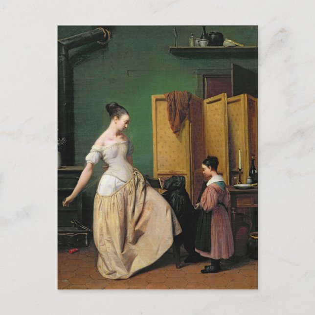 Carte Postale Femme à sa Toilette, 1835 (Devant)