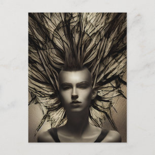 Carte Postale Femme Abstraite dystopique Ethérée Surréaliste