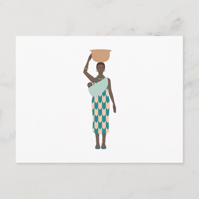 Carte Postale Femme africaine (Devant)