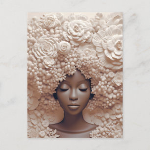 Carte Postale Femme afro-américaine Reine noire Melanin Poppin
