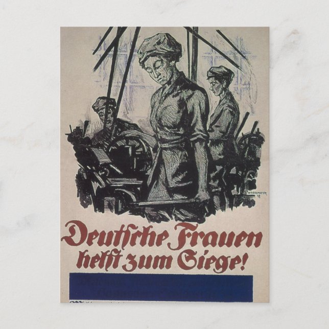 Carte Postale Femme allemande, work_Propaganda Poster (Devant)