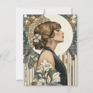Carte Postale Femme Art Nouveau