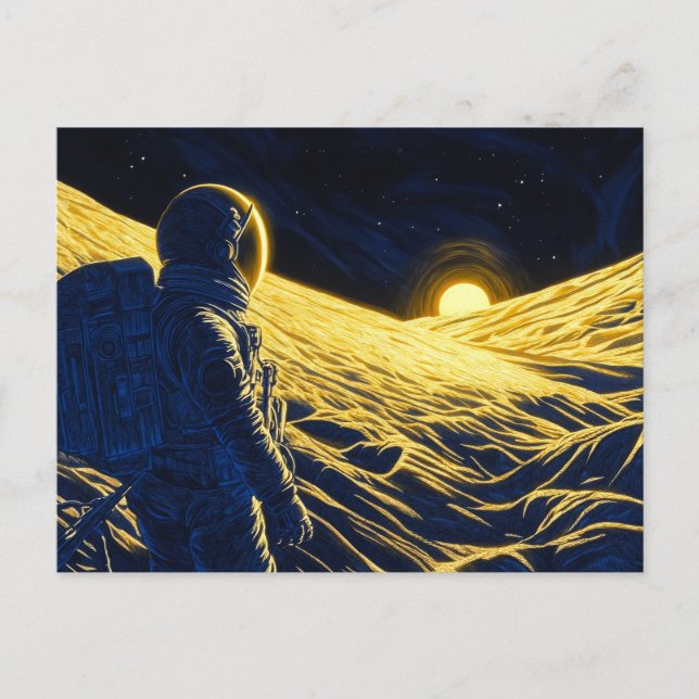 Carte Postale Femme astronaute (Devant)