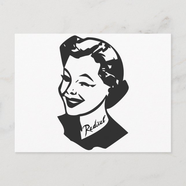 Carte Postale Femme au foyer tatouée - Radical (Devant)
