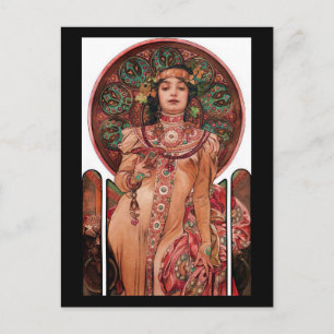 Carte Postale Femme au verre de champagne