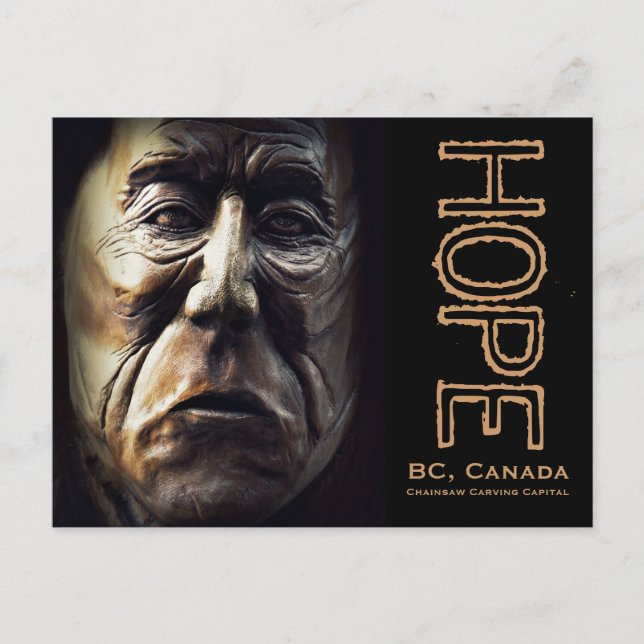 Carte Postale Femme autochtone de la sculpture sur bois (Devant)