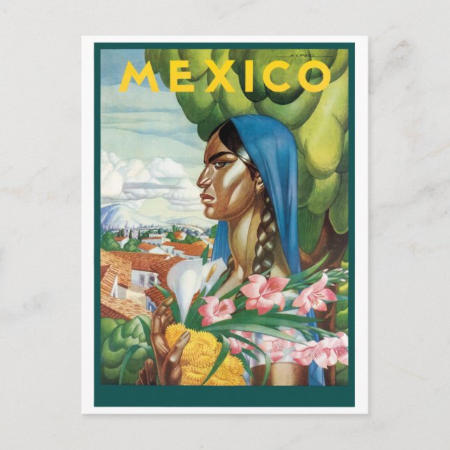 Carte Postale Femme Autochtone Mexicaine (Devant)