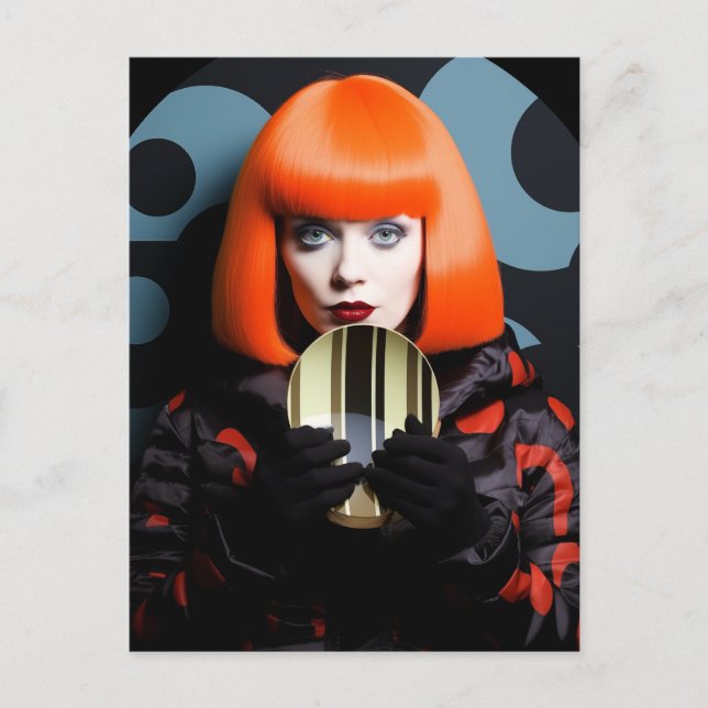 Carte Postale Femme Aux Cheveux Rouges (Devant)