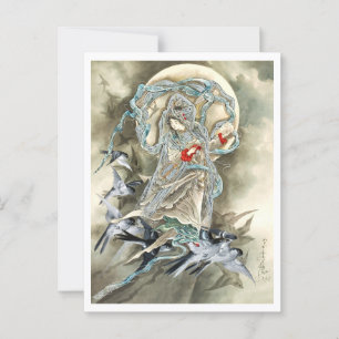 Carte Postale Femme aux oiseaux (1890) Toshio Aoki