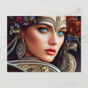 Carte Postale Femme aux yeux bleus