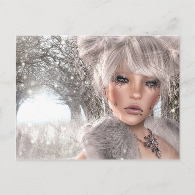 Carte Postale Femme aux yeux spectraux (Devant)