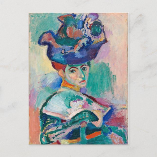 Carte Postale Femme avec Casquette par Henri Matisse (Devant)