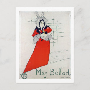 Carte Postale Femme avec Kitten, Henri de Toulouse-Lautrec