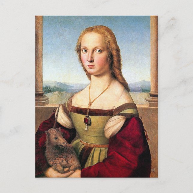 Carte postale : Femme avec la licorne (Devant)