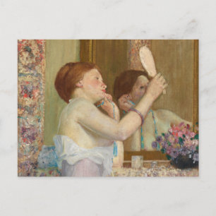 Carte Postale Femme avec miroir   Frederick Carl Frieseke