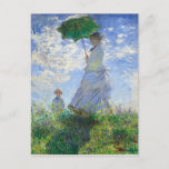 Carte Postale Femme avec Parasol, Madame Monet et Son Fils<br><div class="desc">Femme au parasol,  Madame Monet et son fils par Claude Monet Vintage Fine Art</div>