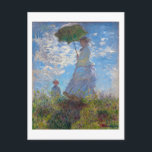 Carte Postale Femme avec Parasol, Monet<br><div class="desc">Oscar-Claude Monet (14 novembre 1840 - 5 décembre 1926) était un peintre français, un fondateur de la peinture impressionniste française et le praticien le plus constant et le plus prolifique de la philosophie du mouvement d'exprimer ses perceptions avant la nature, surtout en ce qui concerne la peinture en plein air...</div>