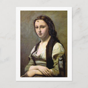 Carte Postale Femme avec perle, Camille Corot, 1868-1870