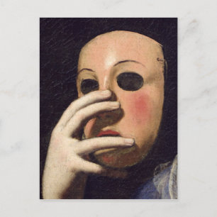 Carte Postale Femme avec un masque