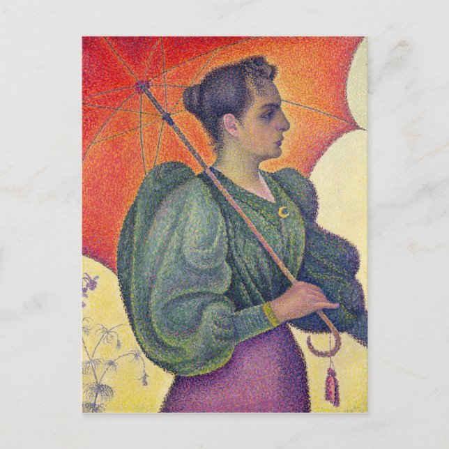 Carte Postale Femme avec un parasol, 1893 (Devant)