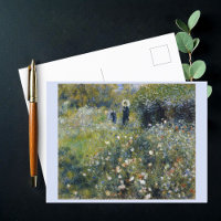 Femme avec un parasol dans un jardin (1875), Renoi