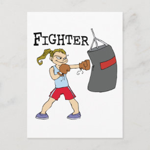 Carte Postale Femme Boxer