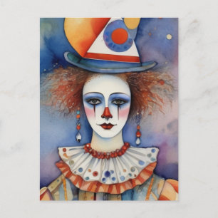 Carte Postale Femme clown