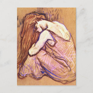 Carte Postale Femme coiffée par Toulouse-Lautrec