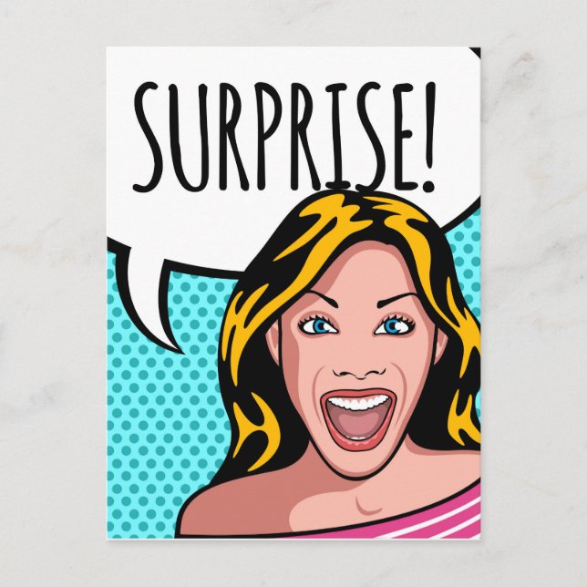 Carte Postale Femme Comic Pop (Devant)