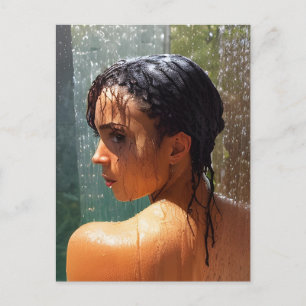 Carte Postale Femme dans la douche